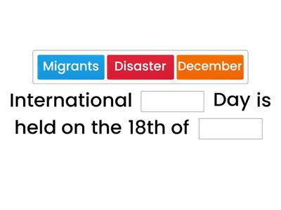 International Migrant's Day