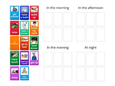 WW1 Unit 3.1 Daily routine (sorting)