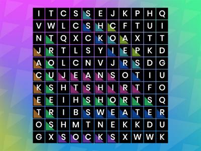 Word search (Get dressed)