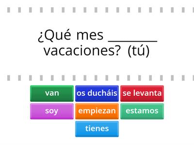  Preguntas en Presente de Indicativo - Español