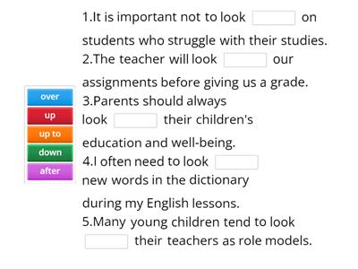 look - phrasal verbs (EGE)