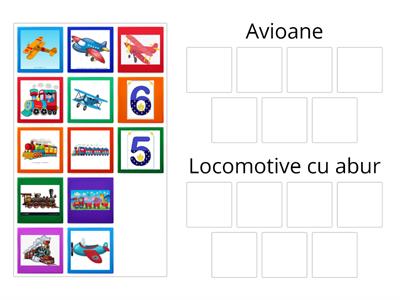 Așază, în rând, de la stânga la dreapta, obiectele de același fel! Așază lângă fiecare mulțime cifra corespunzătoare!