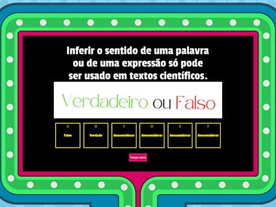 Inferir sentido de palavras e expressões