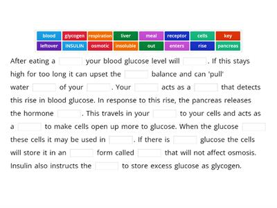 Controlling Blood glucose HIGHER