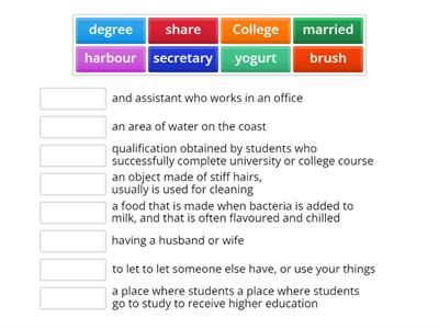 Vocab for 9/8