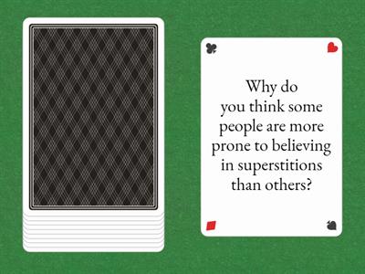 TED talks. Superstitions