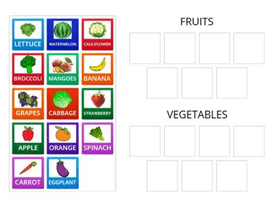 SORTING FRUITS AND VEGETABLES