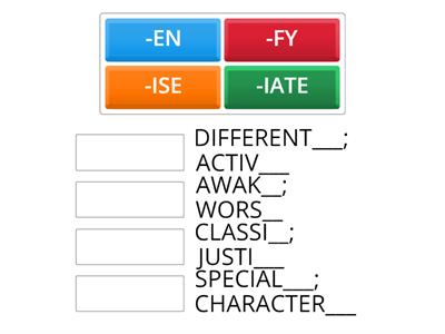 suffixes