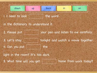 High Note 1 Unit 1D vocabulary phrasal verbs