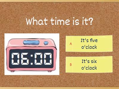 What time is it? | Telling the time | Hours - Quiz