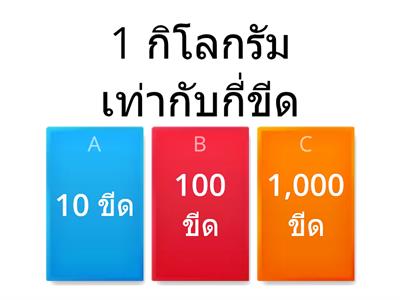 ความสัมพันธ์ของหน่วยน้ำหนัก