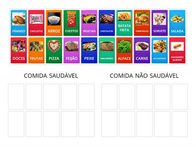 COMIDA SAUDÁVEL E COMIDA SEM QUALIDADE