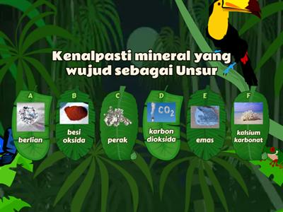 Mineral wujud dalam unsur atau sebatian