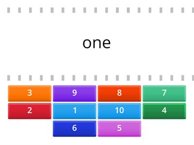 Number word match up- 0-10 - ссс