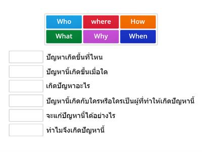 เกมส์จับคู่ 5W1H