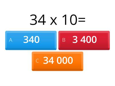 Multiplicación y división por 10,100 y 1000