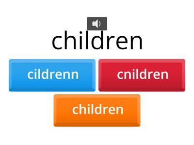 3.1.2 Children Same Word Quiz 