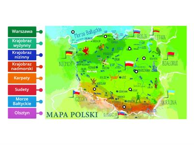 wskaż na mapie Polski