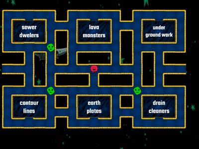 Maze Chase Volcanoes and Earthquakes