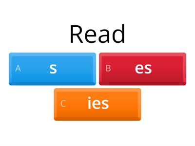 verbs with s or es?