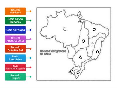 Localize as bacias hidrográficas do Brasil.