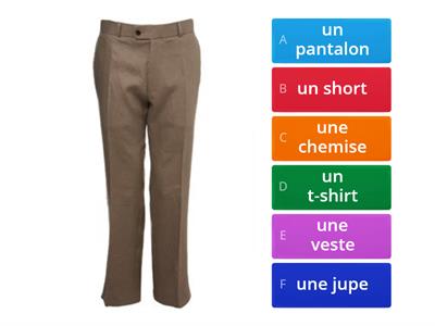 Vêtements et Les Couleurs 