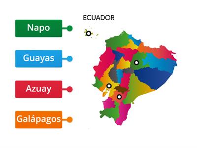 Mapa político del Ecuador 