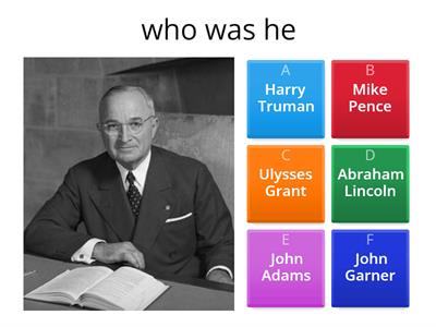 Harry Truman presidents quiz