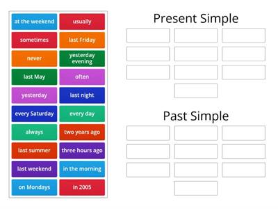 Present Simple or Past Simple - time expressions