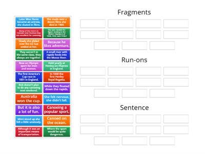 Sentences, Fragments, and Run-on Sentences
