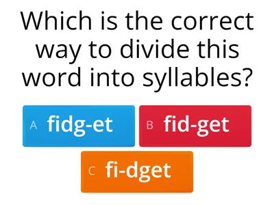 Syllable Divide