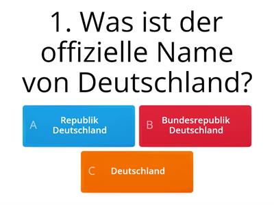 Quiz über Deutschland, Österreich und die Schweiz