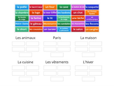 Year 4 - Vocabulaire - Les champs lexicaux