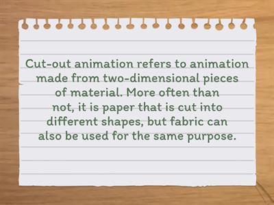 Animation Techniques WordWall