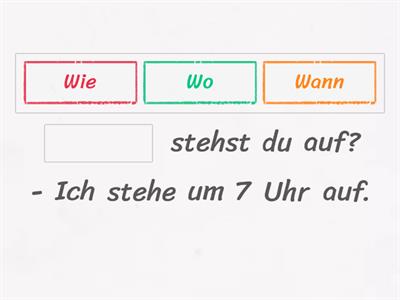 W-Fragen - Frageworte