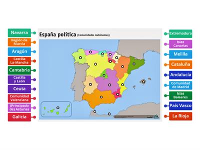 España - Identifica las Comunidades Autónomas de España