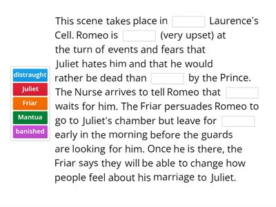Romeo and Juliet Plot Act 3 Scene 3