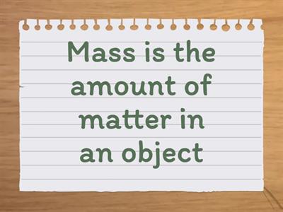 The mass 