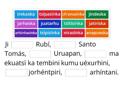Vocabulario: Completa la presentación con los verbos que faltan.