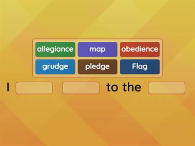 The pledge of Allegiance 