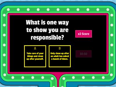 Responsible Gameshow Quiz Grades K-3 Edition
