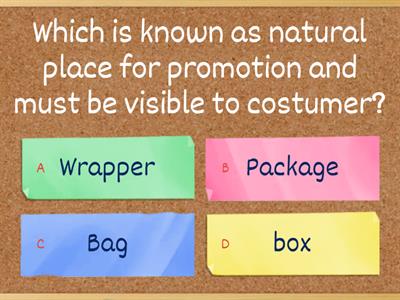 Quiz about packaging