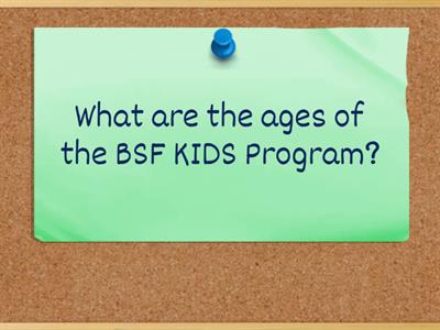 BSF Kids & BSF Student Programs