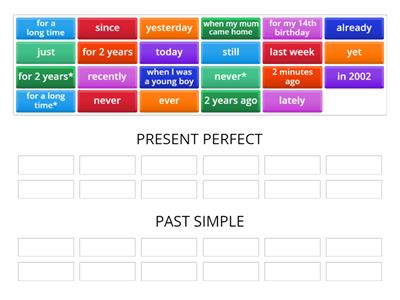 Present Perfect //Past Simple - adverbs of time