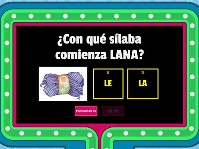 ¿CON QUÉ SÍLABA COMIENZAN LAS PALABRAS? (LA - LE - LI - LO - LU)