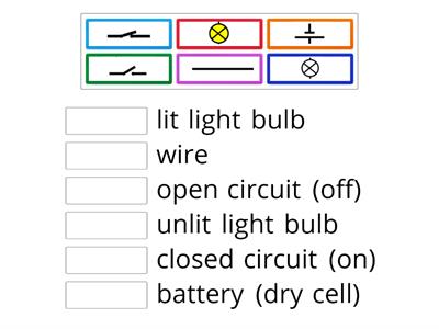 Science Circuits 4.02 Match-Up Symbols