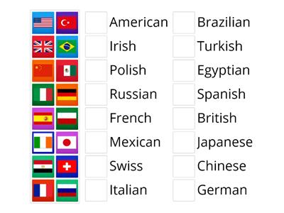 A0-A1 Flags and nationalities