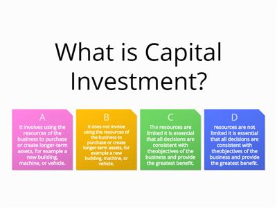 Capital Investment Appraisal Quiz - AAT - Management Accounting 