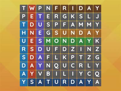 Find The Weekdays