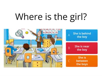 Where is...? Prepositions Quiz